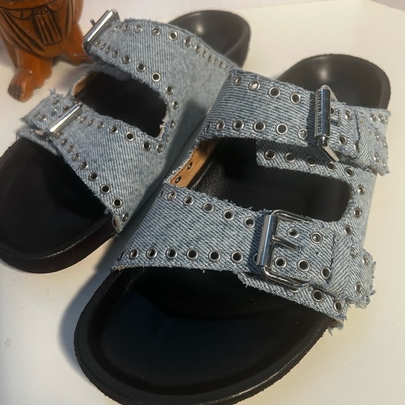 Isabel Marant denim Lennyo Sandals - Picture 9 of 12